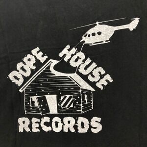 Dope House Records Black Graphic Print T Shirt XL‎ Hip Hop Rap Tee